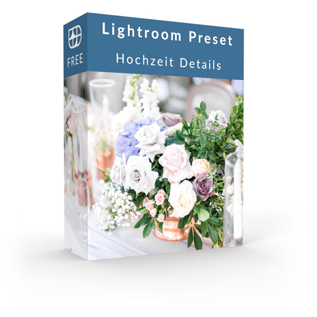 Lightroom Preset Hochzeit Details boxshot